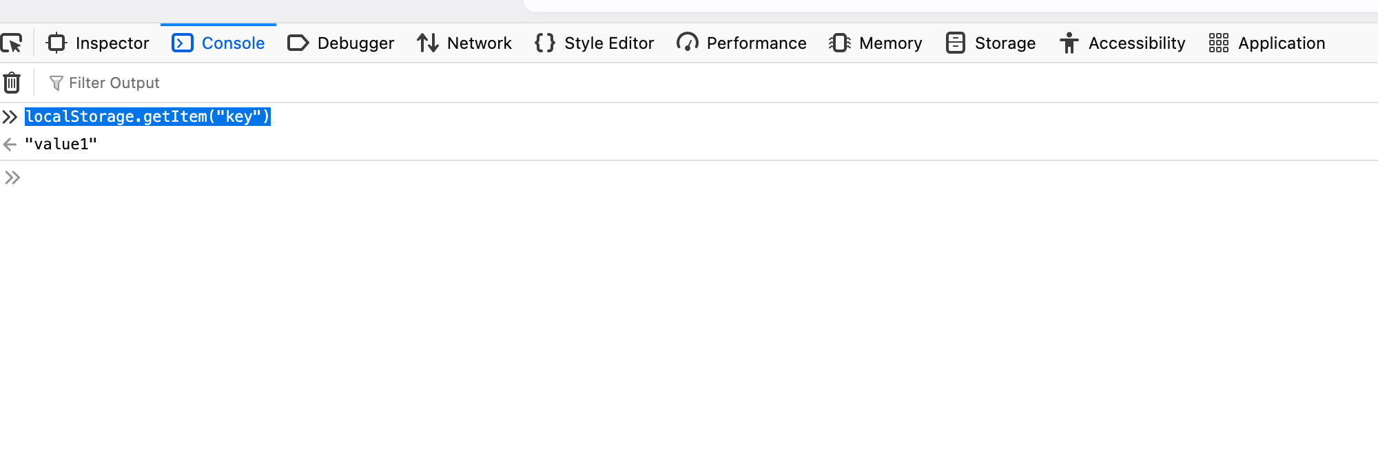 Reading stored data back with localStorage.getItem()